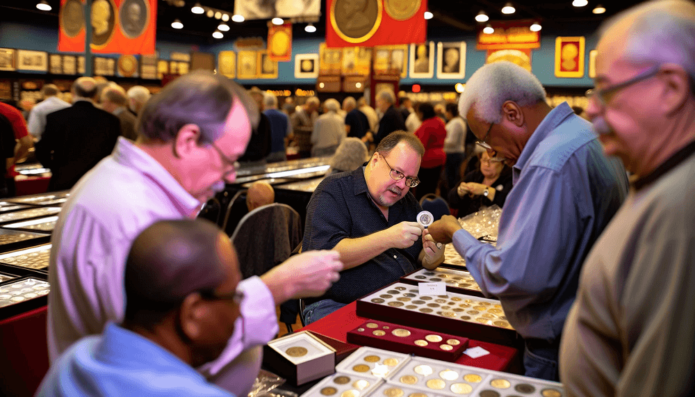 live auctions and coin shows
