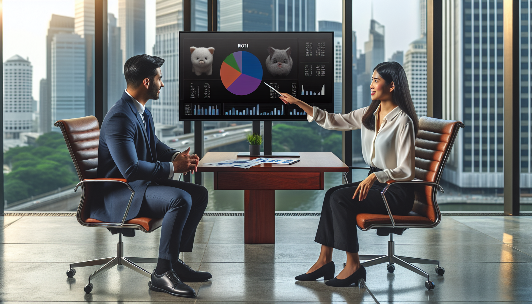 Illustration of a person consulting a financial advisor