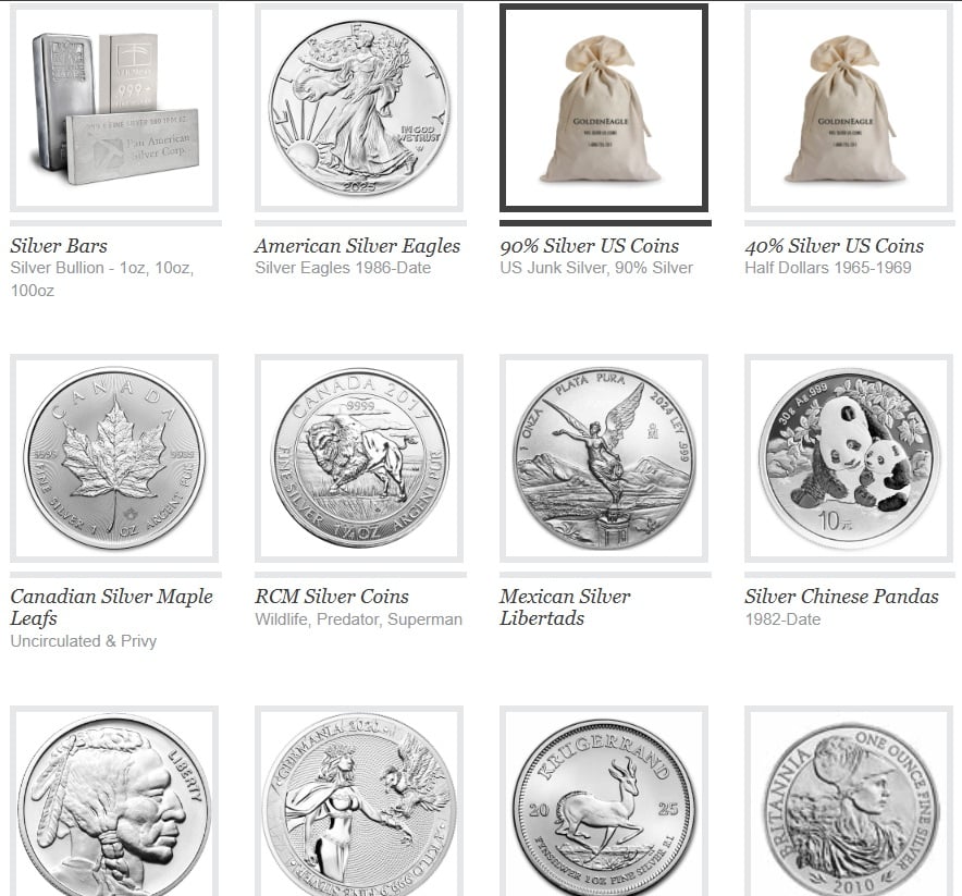 Golden Eagle Silver Coins