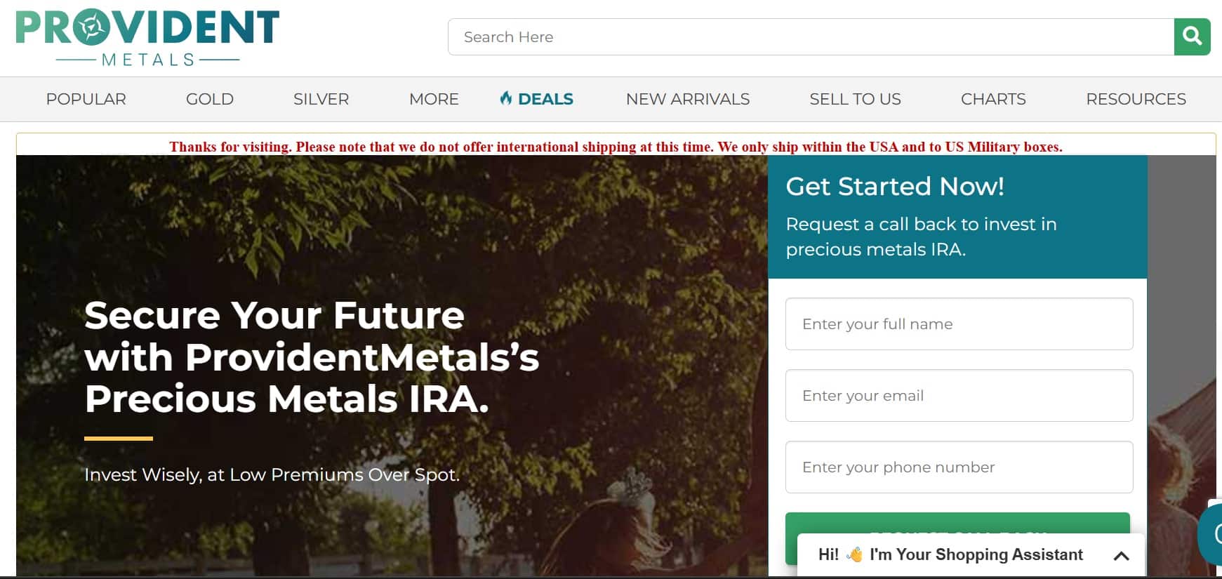 Provident Metals IRA program